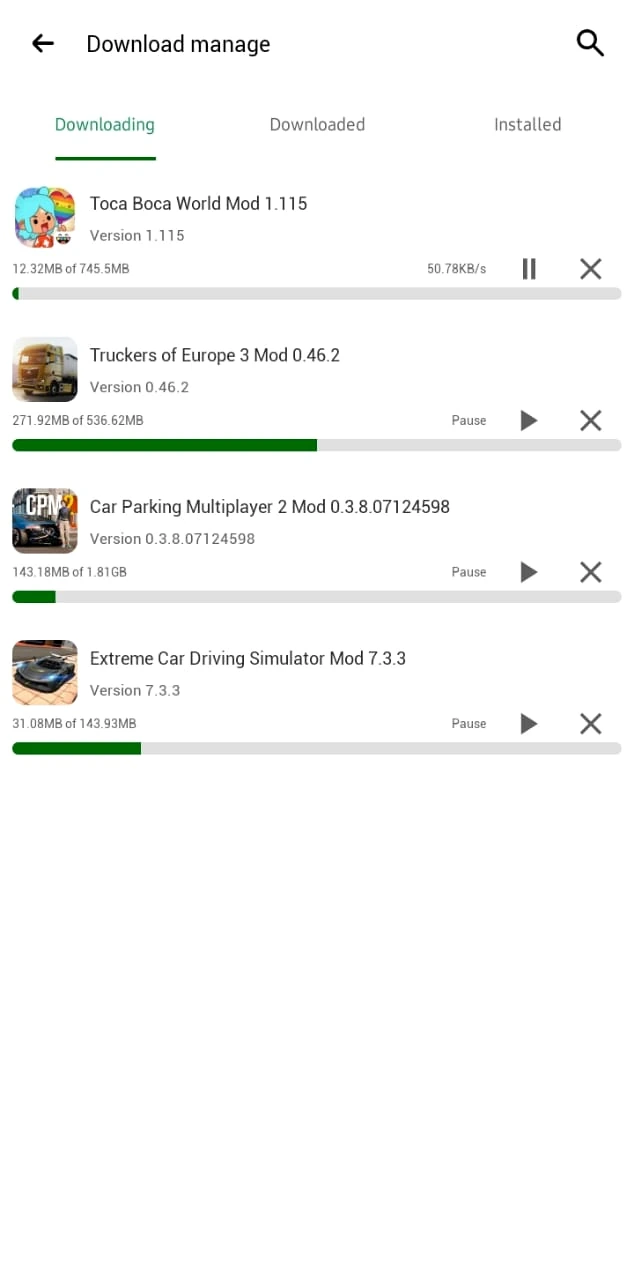 HappyMod game MOD download manager